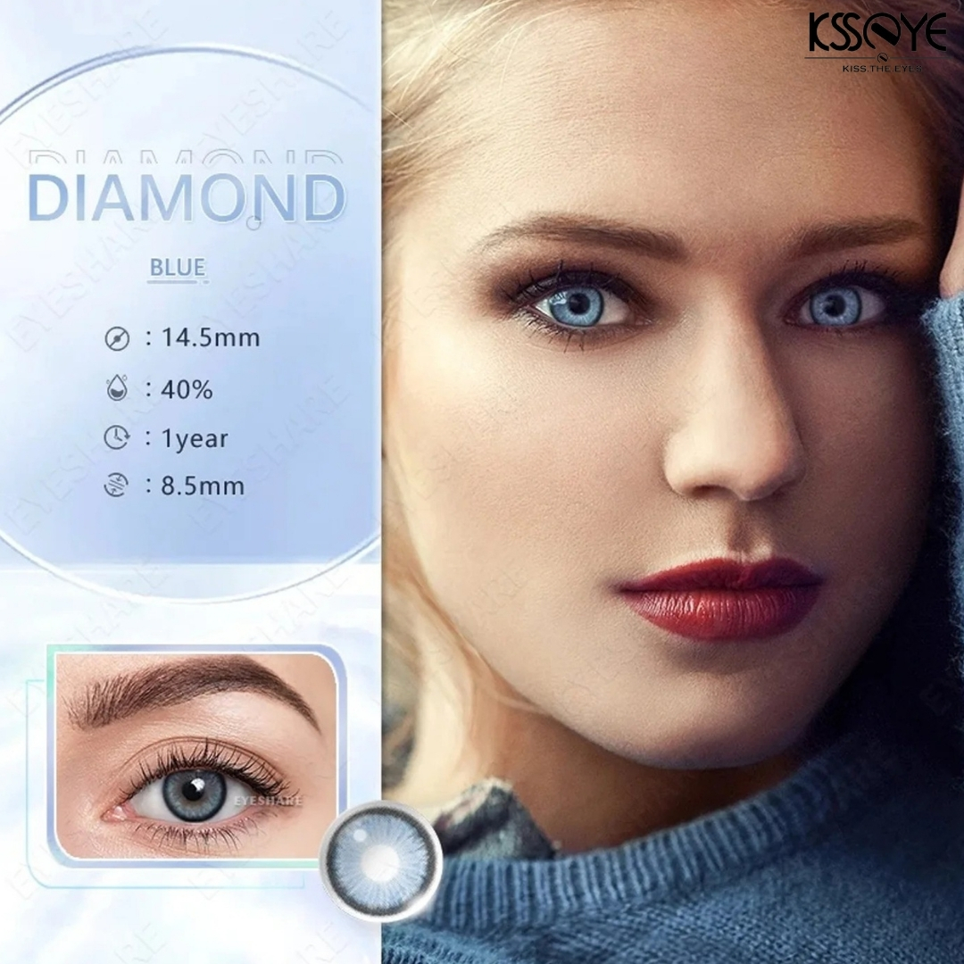Picture of KSSEYE Diamond/Norko Green Color Contact Lens with regular Kit Box For men & Women. Ksseye Diamond Series. #norko.green