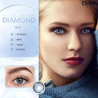 Picture of KSSEYE Diamond/Norko Green Color Contact Lens with regular Kit Box For men & Women. Ksseye Diamond Series. #norko.green