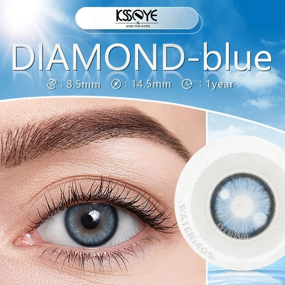 Picture of KSSEYE Diamond/Norko Green Color Contact Lens with regular Kit Box For men & Women. Ksseye Diamond Series. #norko.green