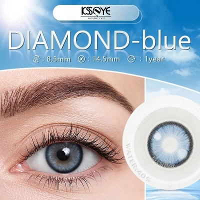 Picture of KSSEYE Diamond/Norko Green Color Contact Lens with regular Kit Box For men & Women. Ksseye Diamond Series. #norko.green