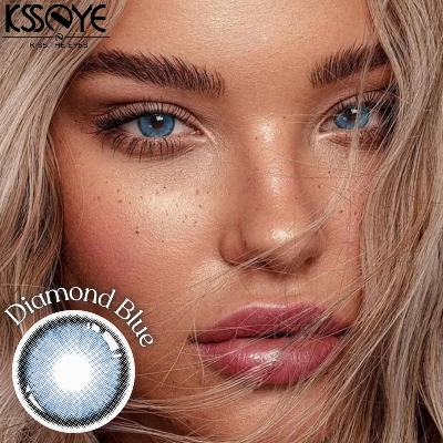 Picture of New Ksseye Diamond/Norko Blue Color Contact Lens With Regular Kit Box For Men and Women. 1 Pair Ksseye Color Contact Lens For Eye Makeup and Cosmetics.Ksseye Diamond Series. #diamond
