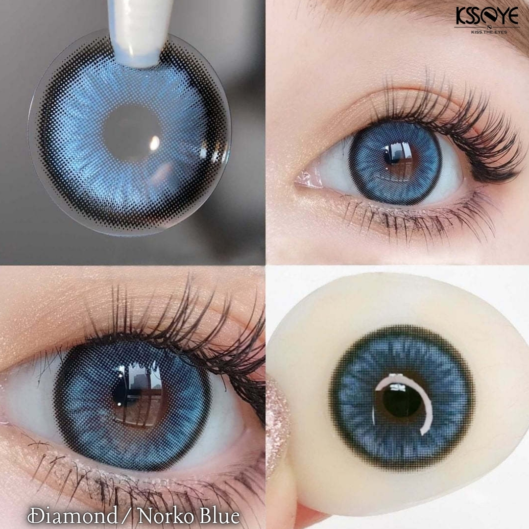 Picture of New Ksseye Diamond/Norko Blue Color Contact Lens With Regular Kit Box For Men and Women. 1 Pair Ksseye Color Contact Lens For Eye Makeup and Cosmetics.Ksseye Diamond Series. #diamond