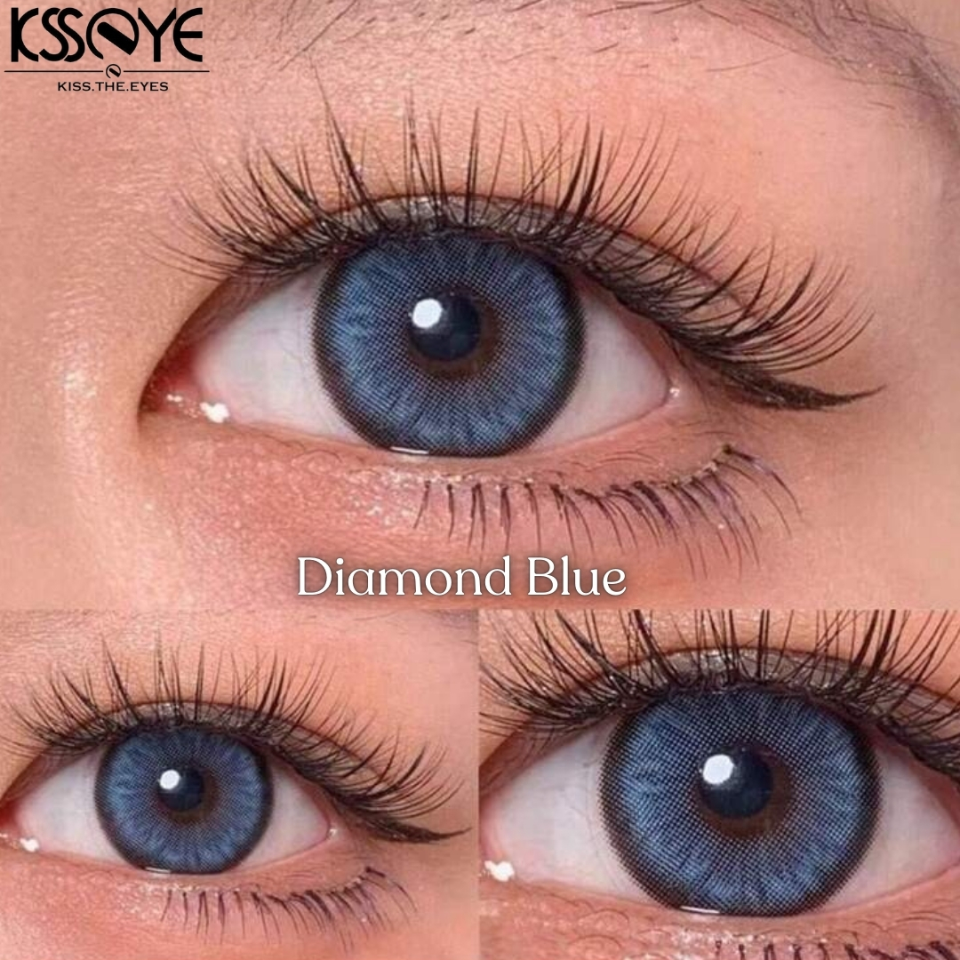 Picture of New Ksseye Diamond/Norko Blue Color Contact Lens With Regular Kit Box For Men and Women. 1 Pair Ksseye Color Contact Lens For Eye Makeup and Cosmetics.Ksseye Diamond Series. #diamond