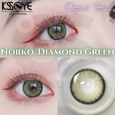 Picture of KSSEYE Diamond/Norko Green Color Contact Lens with regular Kit Box For men & Women. Ksseye Diamond Series. #norko.green