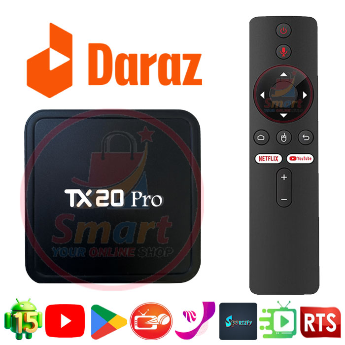 Picture of TX20 Pro 12K ULTRA HD Android Smart TV Box Voice Remote, Bluetooth, Free Dish Channel Warranty