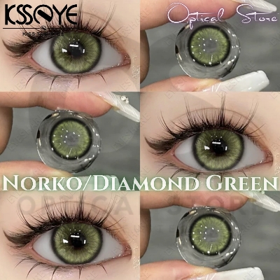 Picture of KSSEYE Diamond/Norko Green Color Contact Lens with regular Kit Box For men & Women. Ksseye Diamond Series. #norko.green