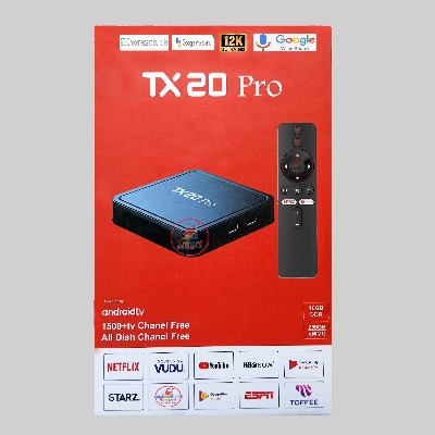 Picture of TX20 Pro 12K ULTRA HD Android Smart TV Box Voice Remote, Bluetooth, Free Dish Channel Warranty