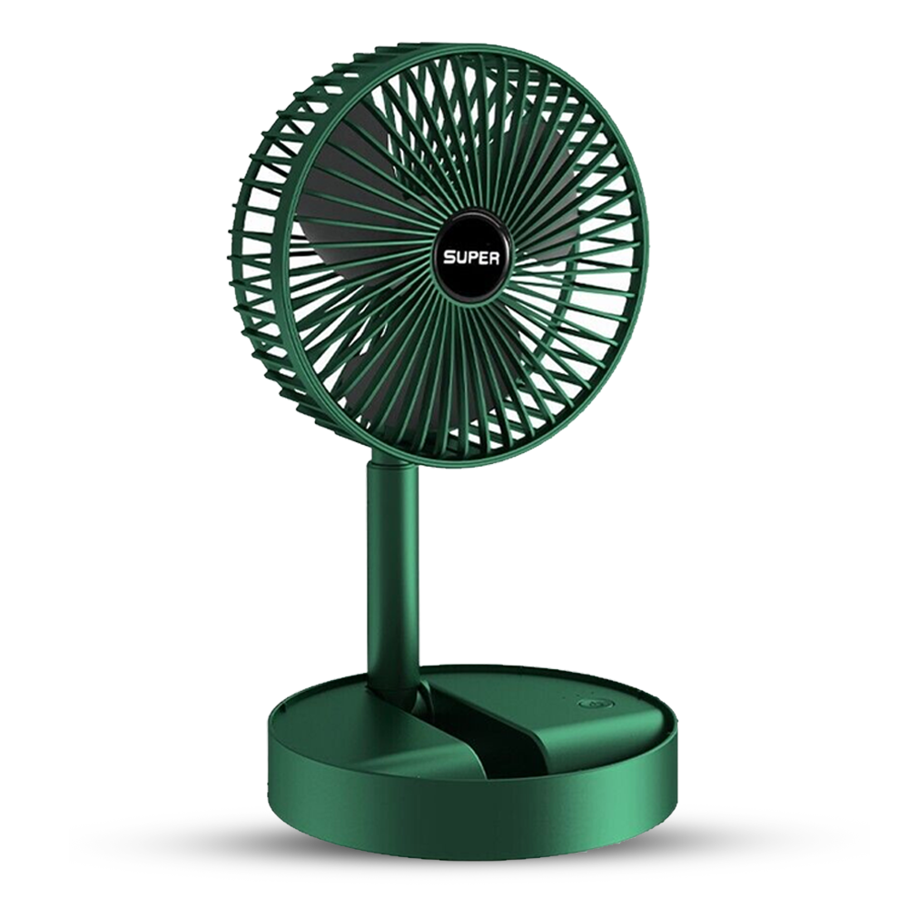 Picture of Portable USB Rechargeable Fan Telescopic Folding Desktop Fan Low Noise High Battery Life Standby Electric Fan for Office House
