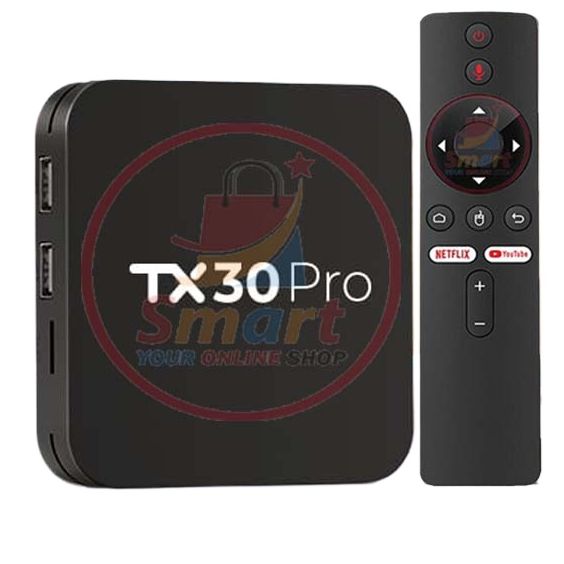 Picture of Android Smart TV Box "TX30 Pro 12K ULTRA HD"  Voice Remote, Bluetooth, Free Dish Channel with Warranty"