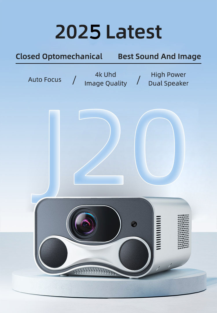 Picture of J20 Full HD 4K Smart Android projector 1080P Auto focus keystone 600Ansi lumens LASER 300inch star projector led projectors HD 4K 1080P projector price in Bangladesh