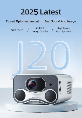 Picture of J20 Full HD 4K Smart Android projector 1080P Auto focus keystone 600Ansi lumens LASER 300inch star projector led projectors HD 4K 1080P projector price in Bangladesh