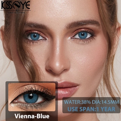 Picture of New Ksseye Vienna Blue Color Contact Lens With Regular Kit Box For Men and Women. 1 Pair Ksseye Color Contact Lens For Eye Makeup and Cosmetics.Ksseye Vienna Series. #vienna