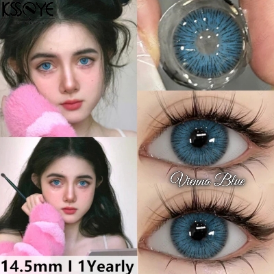 Picture of New Ksseye Vienna Blue Color Contact Lens With Regular Kit Box For Men and Women. 1 Pair Ksseye Color Contact Lens For Eye Makeup and Cosmetics.Ksseye Vienna Series. #vienna