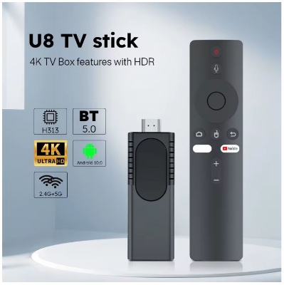 Picture of 2025 Newest U8 TV Stick Allwinner H313 TV Stick Android 10 BT5.0 ATV OS Mini Stick Media Player fire sticker