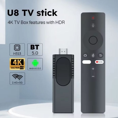 Picture of U8 TV Stick 2.4G 5G Dual WIFI USB Smart Fire Lite Alexa Voice Remote TV Stick 4k Android TV Stick