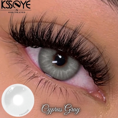 Picture of New Cyprus Gray Color Contact Lens With Regular Kit Box For Men And Women. 1 Pair Cyprus Color Contact Lens For Eye Makeup and Cosmetics. Cyprus Series. #cyprus