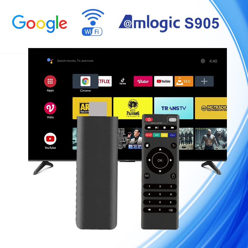 Picture of OM TV Stick Android 13 Amlogic S905 Quad Core 4k 2.4G Wifi Media Tv Stick with IR Remote