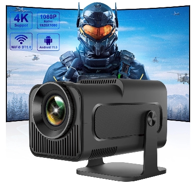 Picture of HY320 Portable Auto Keystone Projector,FHD 1080P Smart Projector Support 10000 Lumens with WiFi 6, BT 5.0, 180 Degree Rotation, Built-in Android 11.0