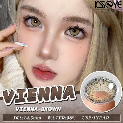 Picture of New Ksseye Vienna Brown Color Contact Lens With Regular Kit Box For Men And Women. 1 Pair Ksseye Color Contact Lens For Eye Makeup Cosmetics. Ksseye Vienna Series. #vienna