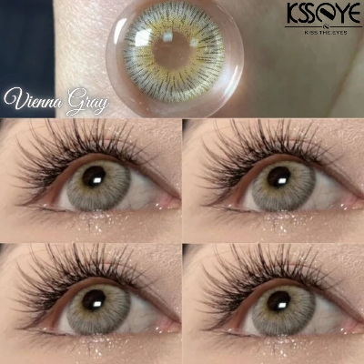 Picture of New Ksseye Vienna Gray Color Contact Lens With Regular Kit Box For Men and Women. 1 Pair Ksseye Color Contact Lens For Eye Makeup and Cosmetics.Ksseye Vienna Series. #vienna