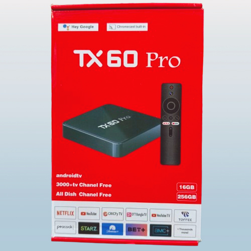 Picture of TX60 Pro 5G 14K ULTRA HD 16GB 256GB Android 16 Smart TV Box Voice Remote, Bluetooth, Free Dish Channel with Warranty