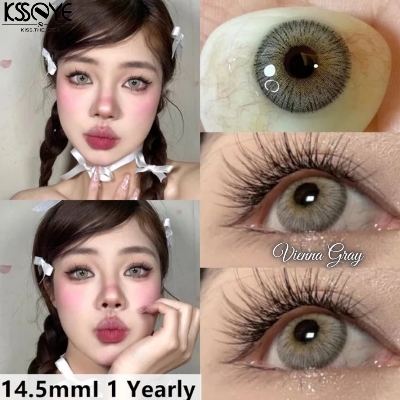 Picture of New Ksseye Vienna Gray Color Contact Lens With Regular Kit Box For Men and Women. 1 Pair Ksseye Color Contact Lens For Eye Makeup and Cosmetics.Ksseye Vienna Series. #vienna