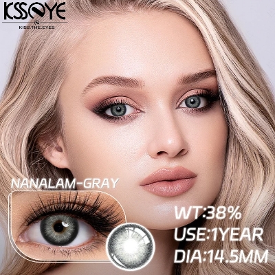 Picture of New Ksseye Nanalam Gray Color Contact Lens With Regular Kit Box For Men And Women. 1 Pair Ksseye Color Contact Lens For Eye Makeup Cosmetics. Ksseye Nanalam Series. #nanalam