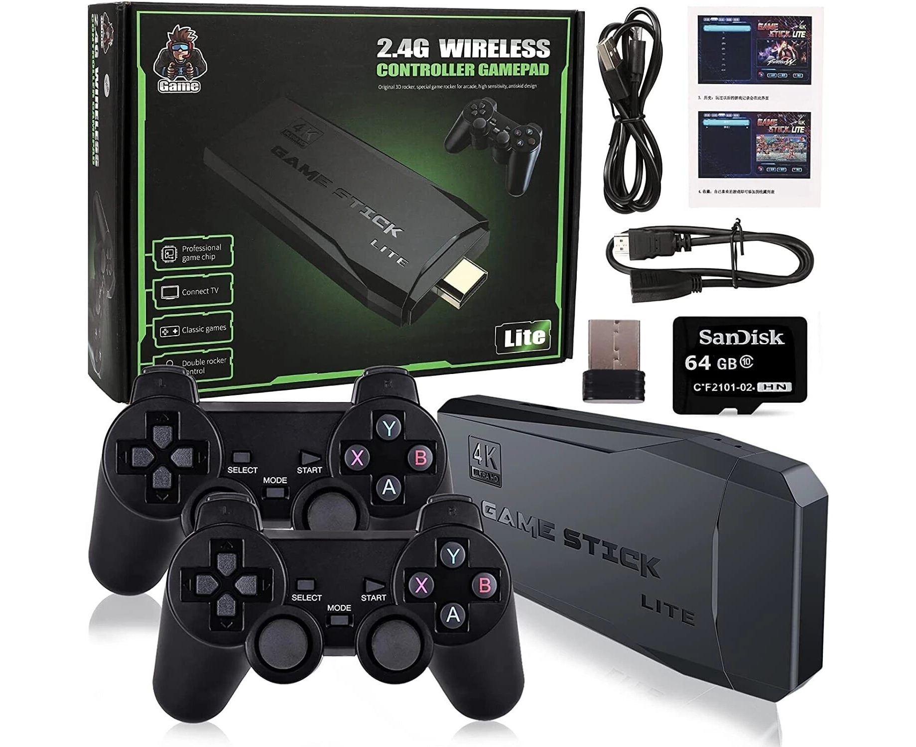 Picture of M8 Wireless TV Game Stick Gamebox Retro Game console 10000 Games