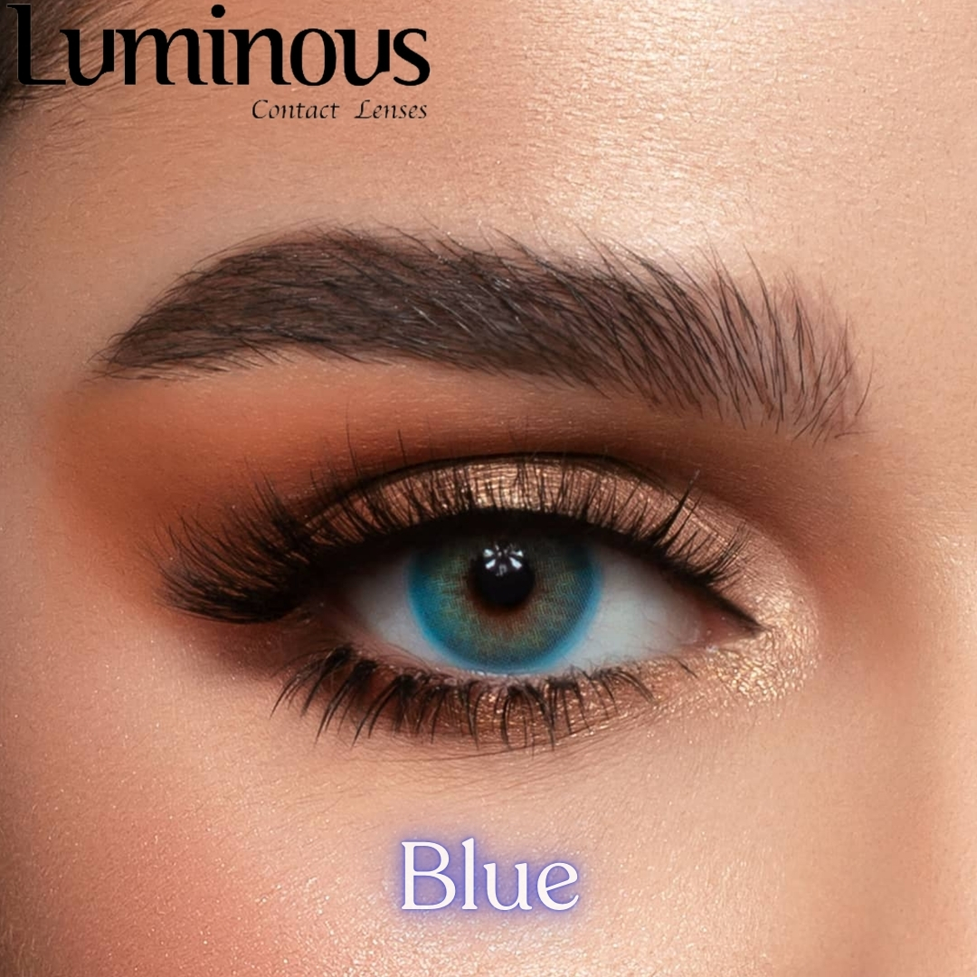 Picture of New Lumi.nous Blue Color Contact Lens With Regular Kit Box For Men & Women. 1 Pair Luminous Color Contact Lens For Eye Makeup and Cosmetics. Luminous Color Contact Lens. #luminous