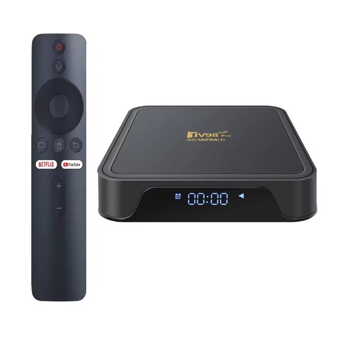 Picture of 2025 Newest TV98 Pro Network Android TV Box H313 Voice Remote Control DDR+EMMC Digital Display 8K Quad Core Set-Top Box