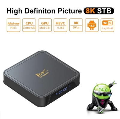 Picture of 2025 Newest TV98 Pro Network Android TV Box H313 Voice Remote Control DDR+EMMC Digital Display 8K Quad Core Set-Top Box