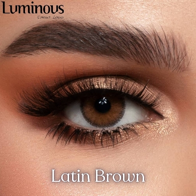 Picture of New Lumi.nous Latin Brown Color Contact Lens With Regular Kit Box For Men and Women. 1 Pair Luminous Color Contact Lens For Eye Makeup and Cosmetics. Luminous Color Contact Lens. #luminous