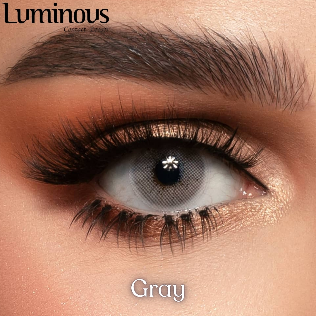 Picture of New Luminous Gray Color Contact Lens With Regular Kit Box For Men and Women. 1 Pair Luminous Color Contact Lens For Eye Makeup and Cosmetics. Luminous Color Contact Lens. #luminousgray