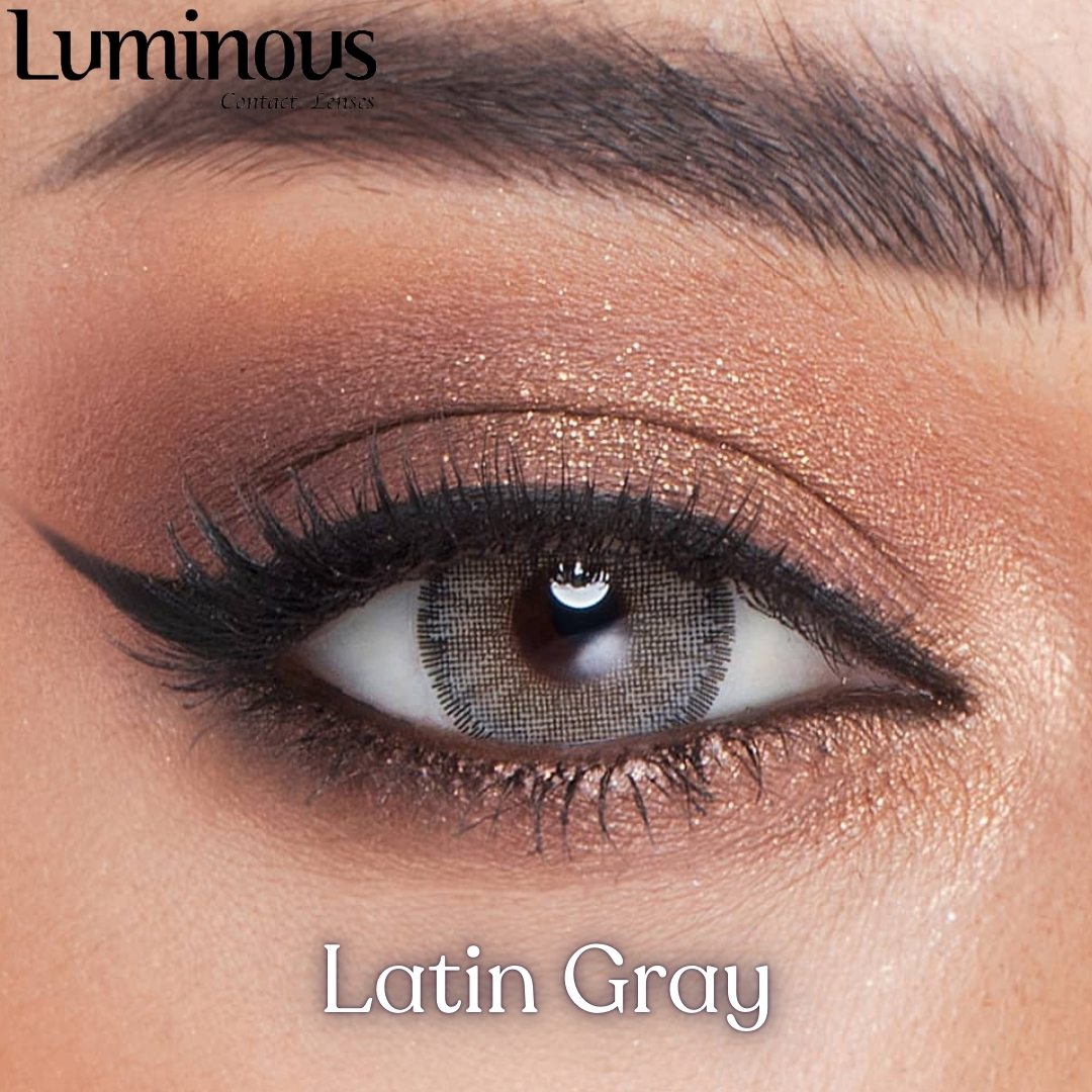 Picture of New Lumi.nous Latin Gray Color Contact Lens With Regular Kit Box For Men & Women. 1 Pair Luminous Color Contact Lens For Eye Makeup and Cosmetics. Luminous Color Contact Lens. #latingray