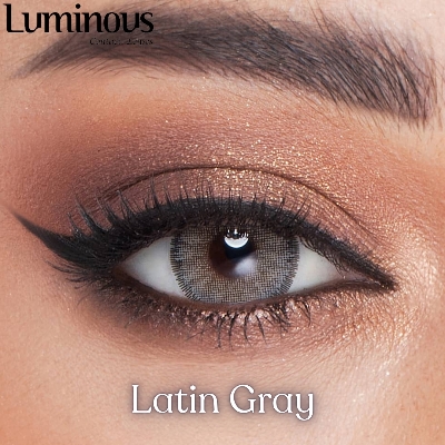 Picture of New Lumi.nous Latin Gray Color Contact Lens With Regular Kit Box For Men & Women. 1 Pair Luminous Color Contact Lens For Eye Makeup and Cosmetics. Luminous Color Contact Lens. #latingray