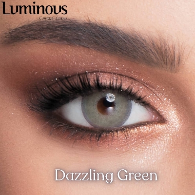 Picture of New Luminous Dazzling Green Color Contact Lens With Regular Kit Box For Men and Women. 1 Pair Luminous Color Contact Lens For Eye Makeup and Cosmetics. Luminous Color Contact Lens. #DazzlingGreen