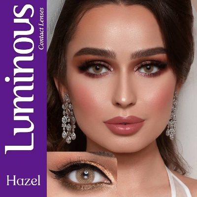 Picture of New Luminous Hazel Color Contact Lens With Regular Kit Box For Men and Women. 1 Pair Luminous Color Contact Lens For Eye Makeup and Cosmetics. Luminous Color Contact Lens. #luminoushazel