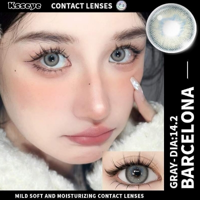 Picture of New Ksseye Barcelona Gray Color Contact Lens With Regular Kit Box For Men and Women. 1 Pair Ksseye Color Contact Lens For Eye Makeup and Cosmetics.Ksseye Barcelona Series. #barcelona