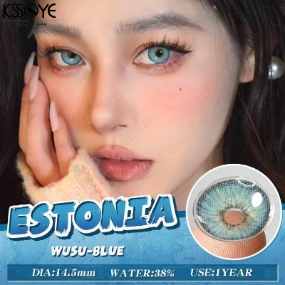 Picture of New Ksseye Estonia Blue Color Contact Lens With Regular Kit Box For Men and Women. 1 Pair Ksseye Color Contact Lens For Eye Makeup and Cosmetics.Ksseye Estonia Series. #estonia