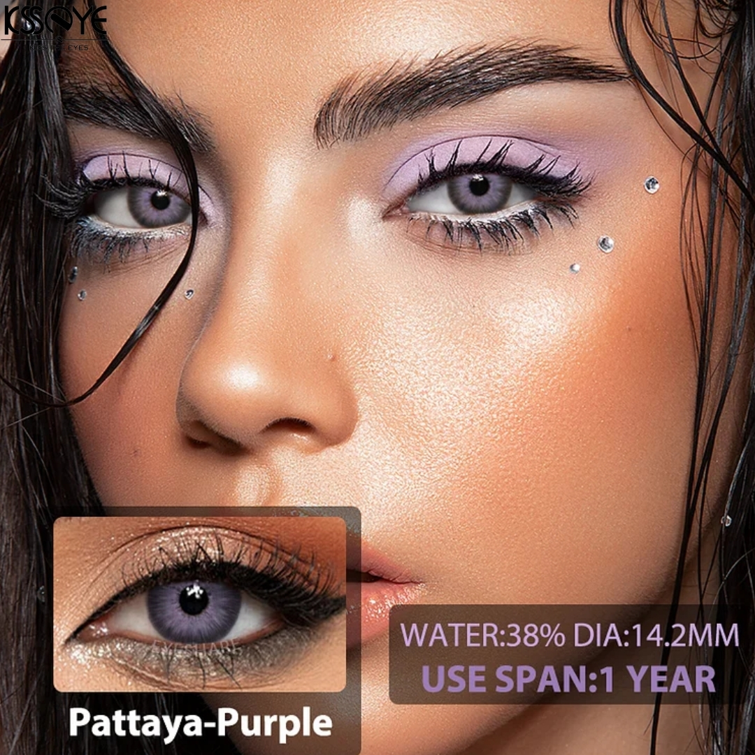Picture of KSSEYE Pattaya Seies Color Contact Lens, With Solution & Travel kit box(Tweezers & Applicator).1 Pair Ksseye with lens accessorise (Solution & Travel Kit Box)Color Contact Lens For Eye Makeup and Cosmetics.Ksseye Pattaya Series. #pattaya
