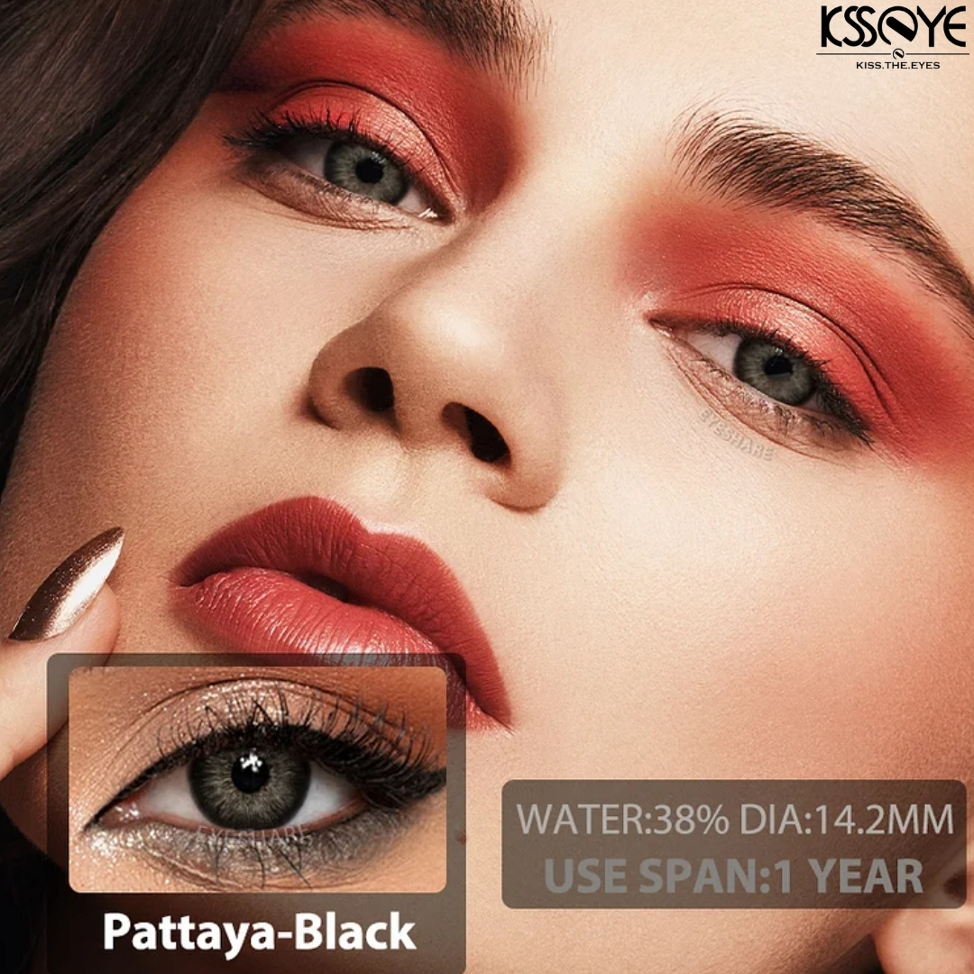 Picture of KSSEYE Pattaya Seies Color Contact Lens, With Solution & Travel kit box(Tweezers & Applicator).1 Pair Ksseye with lens accessorise (Solution & Travel Kit Box)Color Contact Lens For Eye Makeup and Cosmetics.Ksseye Pattaya Series. #pattaya