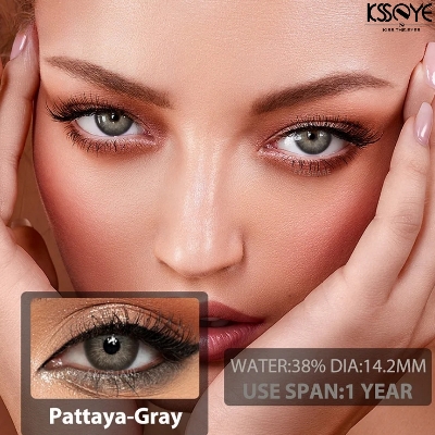 Picture of KSSEYE Pattaya Seies Color Contact Lens, With Solution & Travel kit box(Tweezers & Applicator).1 Pair Ksseye with lens accessorise (Solution & Travel Kit Box)Color Contact Lens For Eye Makeup and Cosmetics.Ksseye Pattaya Series. #pattaya