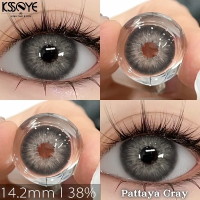 Picture of KSSEYE Pattaya Seies Color Contact Lens, With Solution & Travel kit box(Tweezers & Applicator).1 Pair Ksseye with lens accessorise (Solution & Travel Kit Box)Color Contact Lens For Eye Makeup and Cosmetics.Ksseye Pattaya Series. #pattaya