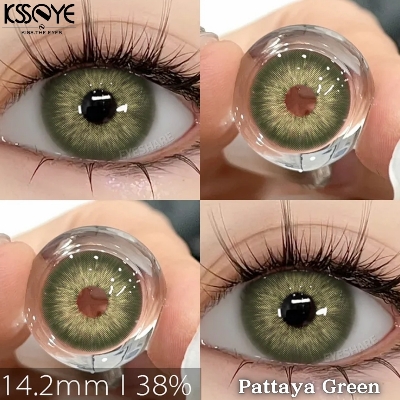 Picture of KSSEYE Pattaya Seies Color Contact Lens, With Solution & Travel kit box(Tweezers & Applicator).1 Pair Ksseye with lens accessorise (Solution & Travel Kit Box)Color Contact Lens For Eye Makeup and Cosmetics.Ksseye Pattaya Series. #pattaya