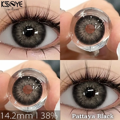 Picture of KSSEYE Pattaya Seies Color Contact Lens, With Solution & Travel kit box(Tweezers & Applicator).1 Pair Ksseye with lens accessorise (Solution & Travel Kit Box)Color Contact Lens For Eye Makeup and Cosmetics.Ksseye Pattaya Series. #pattaya