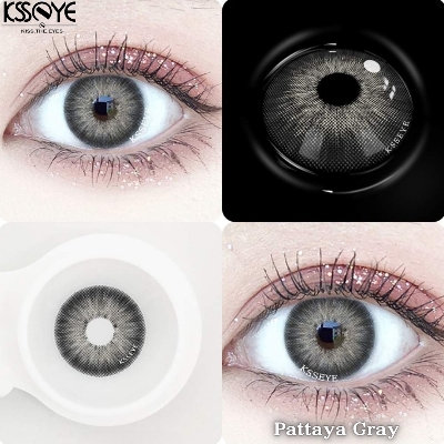 Picture of KSSEYE Pattaya Seies Color Contact Lens, With Solution & Travel kit box(Tweezers & Applicator).1 Pair Ksseye with lens accessorise (Solution & Travel Kit Box)Color Contact Lens For Eye Makeup and Cosmetics.Ksseye Pattaya Series. #pattaya