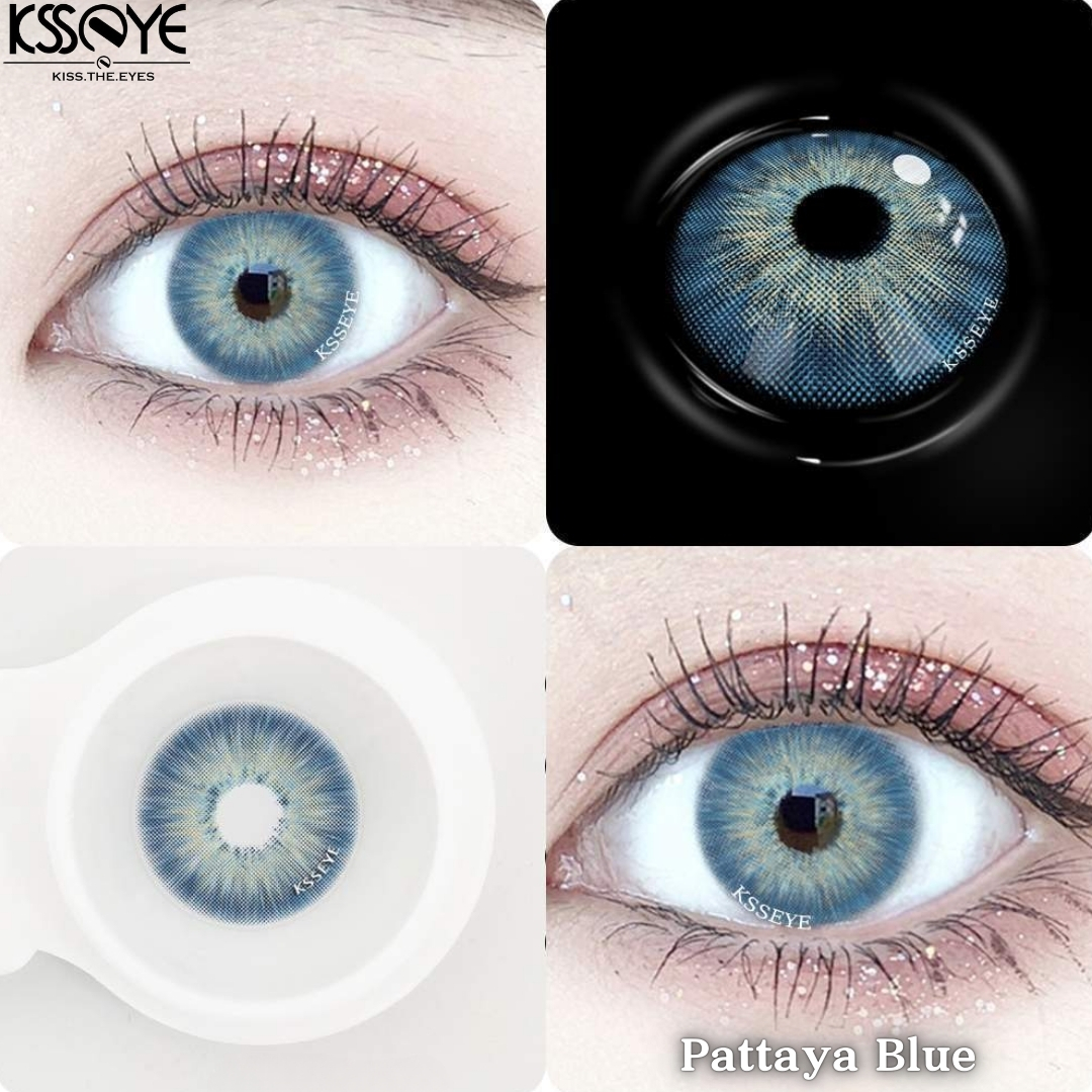 Picture of KSSEYE Pattaya Seies Color Contact Lens, With Solution & Travel kit box(Tweezers & Applicator).1 Pair Ksseye with lens accessorise (Solution & Travel Kit Box)Color Contact Lens For Eye Makeup and Cosmetics.Ksseye Pattaya Series. #pattaya