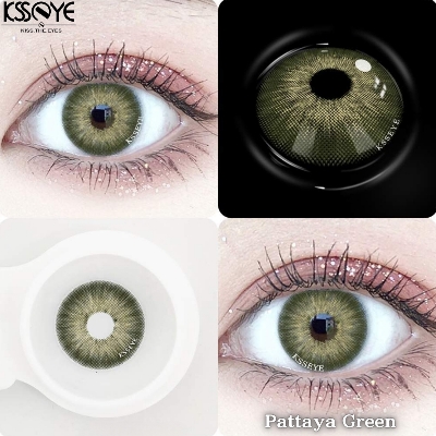 Picture of KSSEYE Pattaya Seies Color Contact Lens, With Solution & Travel kit box(Tweezers & Applicator).1 Pair Ksseye with lens accessorise (Solution & Travel Kit Box)Color Contact Lens For Eye Makeup and Cosmetics.Ksseye Pattaya Series. #pattaya