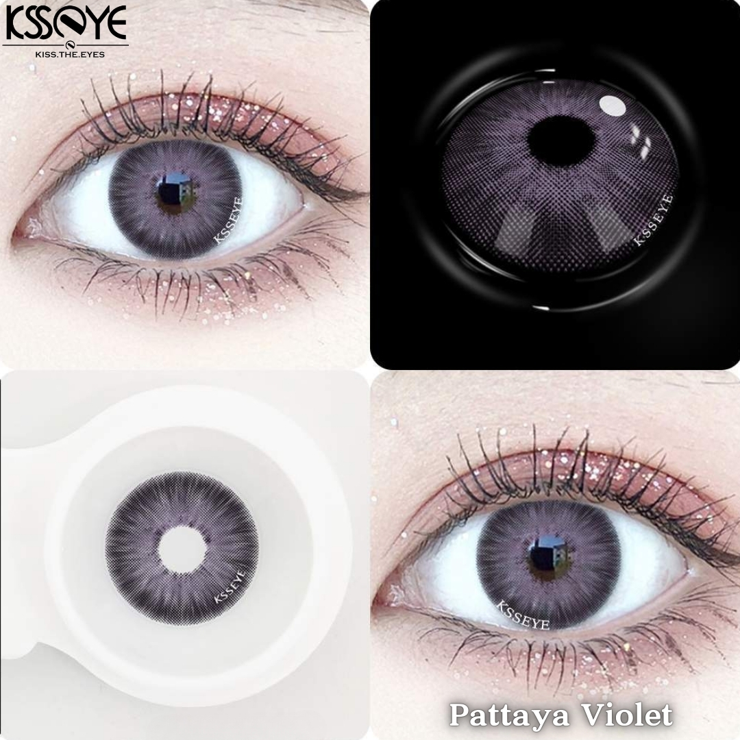 Picture of KSSEYE Pattaya Seies Color Contact Lens, With Solution & Travel kit box(Tweezers & Applicator).1 Pair Ksseye with lens accessorise (Solution & Travel Kit Box)Color Contact Lens For Eye Makeup and Cosmetics.Ksseye Pattaya Series. #pattaya