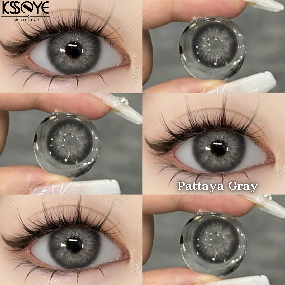 Picture of KSSEYE Pattaya Seies Color Contact Lens, With Solution & Travel kit box(Tweezers & Applicator).1 Pair Ksseye with lens accessorise (Solution & Travel Kit Box)Color Contact Lens For Eye Makeup and Cosmetics.Ksseye Pattaya Series. #pattaya